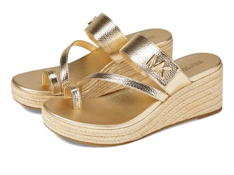 michael kors jelly sandals gold|michael kors jilly mid wedge.